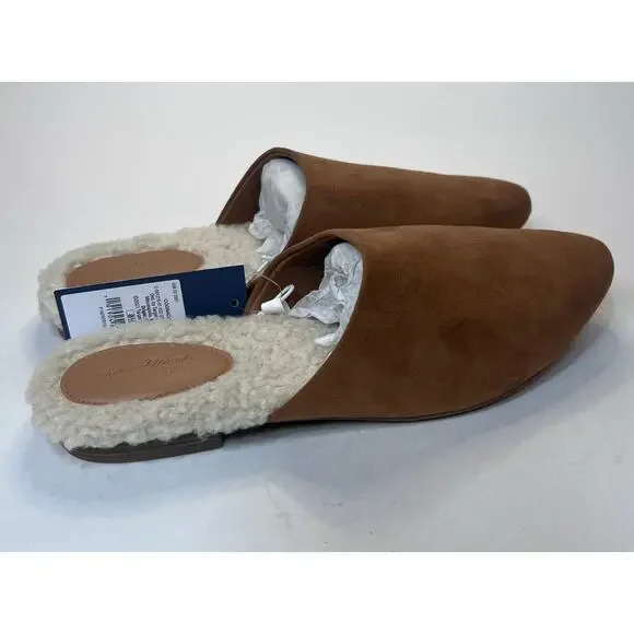 Universal Thread Zuri Flats Easy On Off Slides Cognac Brown Women's Size 8.5 - Picture 5 of 8